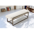 Z-Nik Bench Ivory Boucle Fabric