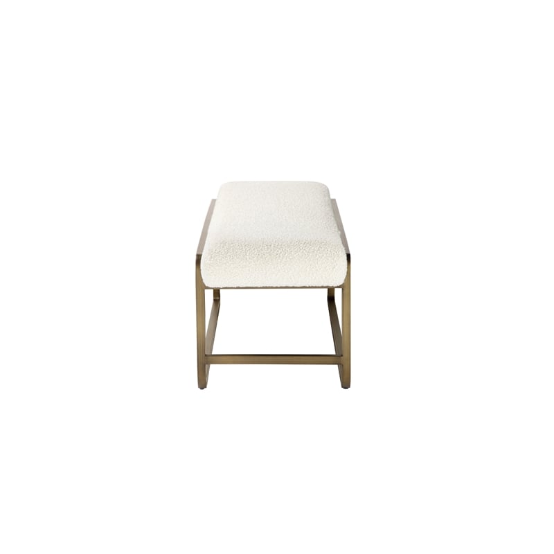 Z-Nik Bench Ivory Boucle Fabric