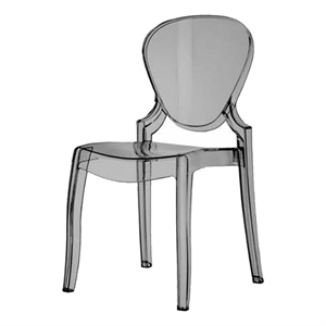 Pangea Home Modern Molded Plastic Clear Azure Dining Chairs Set of 4
