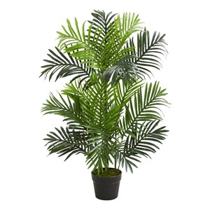 Nearly Natural 36&quot Paradise Palm Artificial Tree in Green/Black
