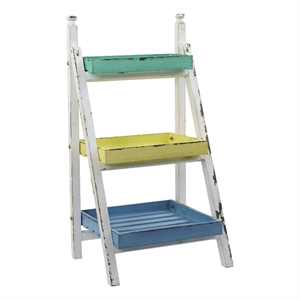 Nearly Natural 26.5&quot Farmhouse Decorative Plant Display Stand in Multi-Color