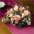 Nearly Natural Rose Candelabrum Silk Flower Arrangement in Multi-Color/Clear