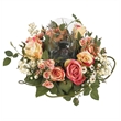 Nearly Natural Rose Candelabrum Silk Flower Arrangement in Multi-Color/Clear