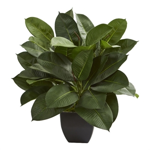 Nearly Natural Oak Ficus Artificial Plant in Green