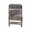 Nearly Natural 3.5ft Gray Washed Expandable Decorative Planter in Gray