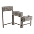 Nearly Natural 3.5ft Gray Washed Expandable Decorative Planter in Gray
