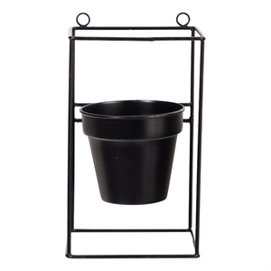 Nearly Natural 11&quot Decorative Wall Planter in Black