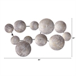 Nearly Natural 3ft x 2ft Galvanized Textured Plates Antique Wall Art in Silver
