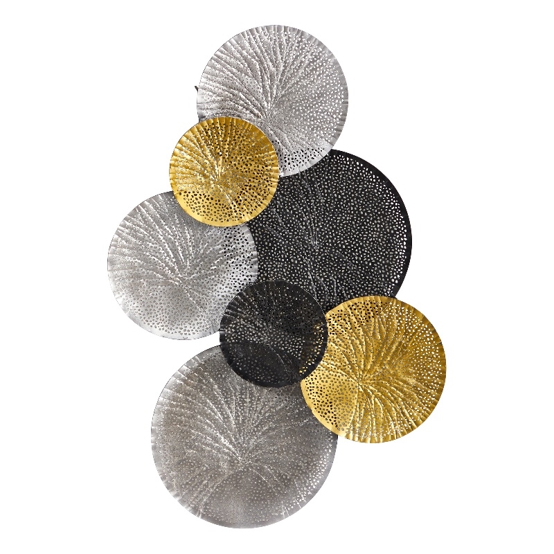 Nearly Natural 3ft x 2ft Layered Metal Wall Art Decor in Multi-Color