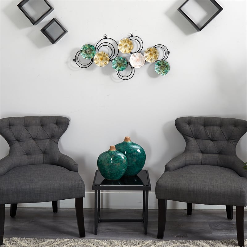 Nearly Natural 2.5ft x 1.5ft Scallop Design Metal Wall Art Decor