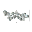 Nearly Natural 5ft x 2ft Coastal Floral Metal Montage Wall Art Decor in Silver