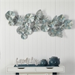 Nearly Natural 5ft x 2ft Coastal Floral Metal Montage Wall Art Decor in Silver