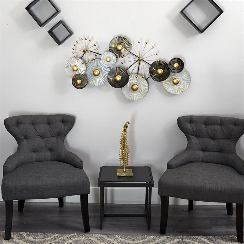 Nearly Natural 3.5ft x 2ft Urban Layered Metal Wall Art Decor in Multi-Color