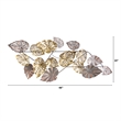 Nearly Natural 5.5ft x 2ft Scattered Metal Leaves Wall Art Decor