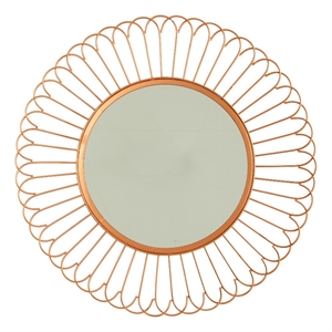 Nearly Natural 28&quot Starburst Mirror Wall Decor in Bronze