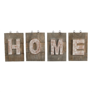 Nearly Natural 40&quot Rustic Farmhouse HOME Wall Art Decor in Brown