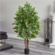 Nearly Natural 4ft River Birch Artificial Tree in Green