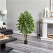 Nearly Natural 4ft River Birch Artificial Tree in Green