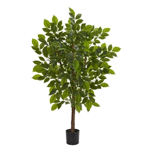 Nearly Natural 4ft River Birch Artificial Tree in Green