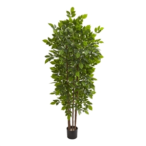 Nearly Natural 76&quot River Birch Artificial Tree in Green