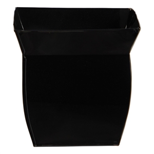 Nearly Natural 8&quot Fluted Metal Square Planter in Black