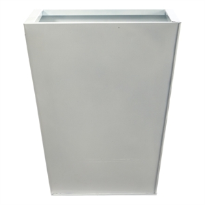 Nearly Natural 15&quot Classic Square Metal Planter in White