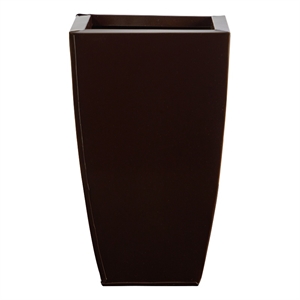 Nearly Natural 13&quot Tapered Square Metal Planter in Bronze