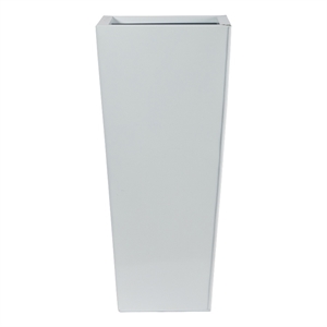 Nearly Natural 22&quot Decorative Metal Tower Planter in White