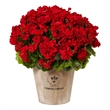 Nearly Natural Geranium Silk Flowering Plant in Farmhouse Planter UV Resistant