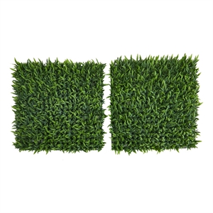 Nearly Natural 20&quot Grass Artificial Wall Mat (Indoor/Outdoor) (Set of 2)