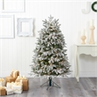 Nearly Natural 5ft Flocked Colorado Mountain Fir Christmas Tree w/300 WarmWhite