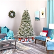 Nearly Natural 7ft Flocked Colorado Mountain Fir Christmas Tree w/700 Warm White