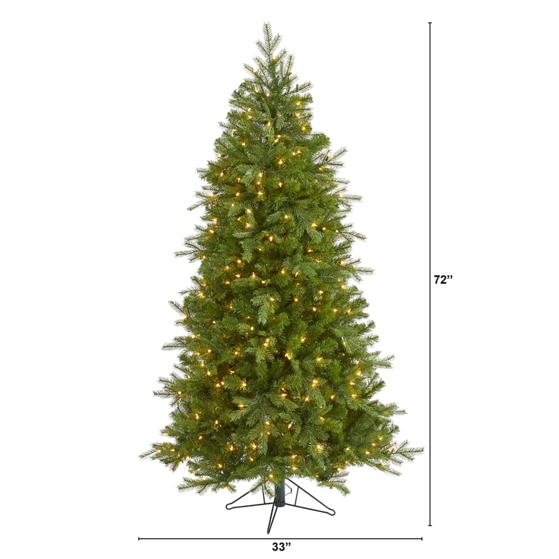 Nearly Natural 6ft Vienna Fir Christmas Tree with 400 Warm White Lights