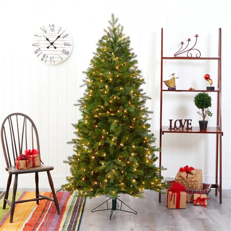 Nearly Natural 6ft Vienna Fir Christmas Tree with 400 Warm White Lights