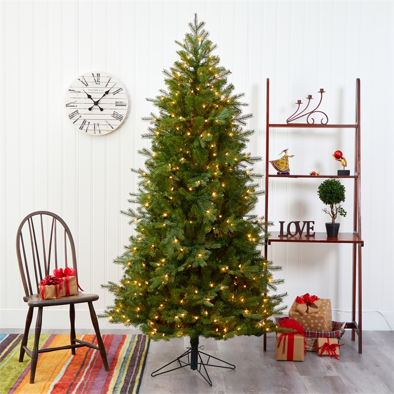 Nearly Natural 7ft Vienna Fir Christmas Tree with 450 Warm White Lights