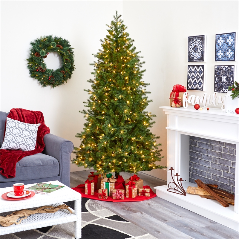 Nearly Natural 7ft Vienna Fir Christmas Tree with 450 Warm White Lights