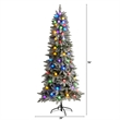 Nearly Natural 6.5ft Flocked BC Mountain Fir Christmas Tree in Planter