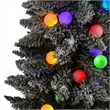 Nearly Natural 6.5ft Flocked BC Mountain Fir Christmas Tree in Planter