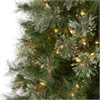 Nearly Natural 10ft Cashmere Slim Christmas Tree with 750 Warm White Lights