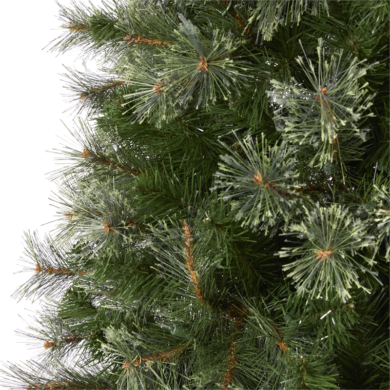 Nearly Natural 10ft Cashmere Slim Christmas Tree with 750 Warm White Lights