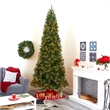 Nearly Natural 10ft Cashmere Slim Christmas Tree with 750 Warm White Lights