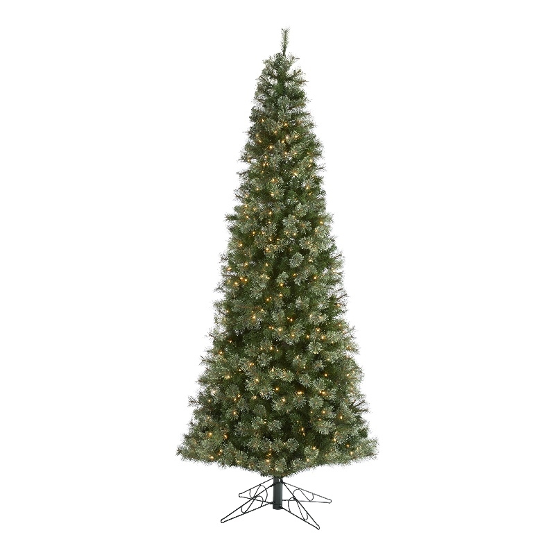 Nearly Natural 10ft Cashmere Slim Christmas Tree with 750 Warm White Lights