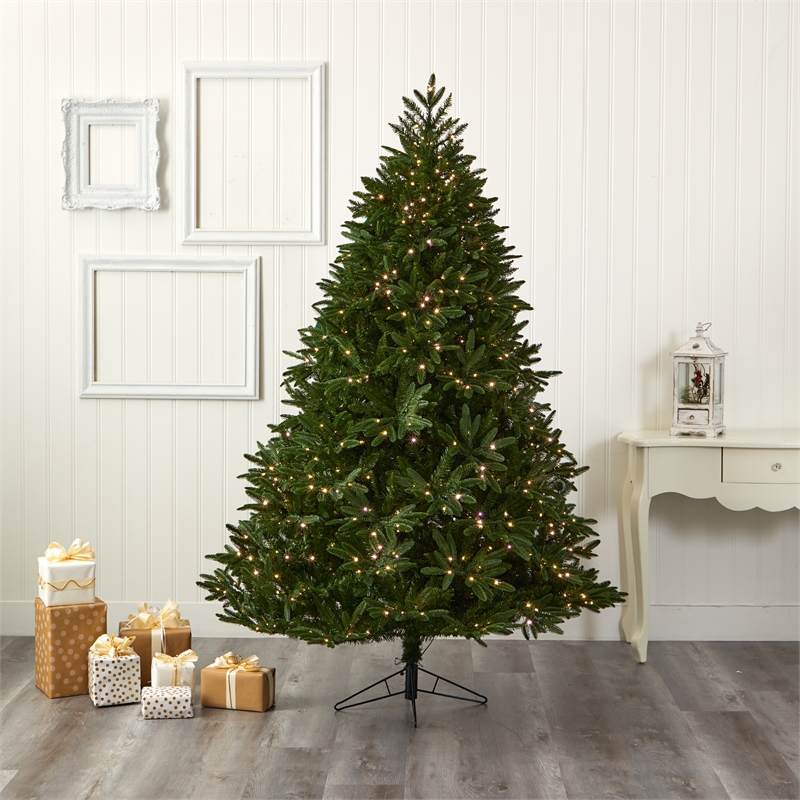 Nearly Natural 7ft Oregon Spruce Christmas Tree with 850 Warm White Microdot L