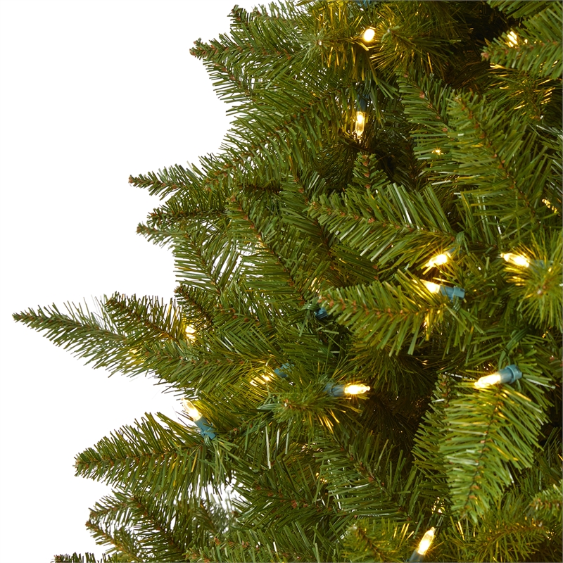 Nearly Natural 6.5ft Vermont Spruce Christmas Tree w/ 450 Warm White LED Lights