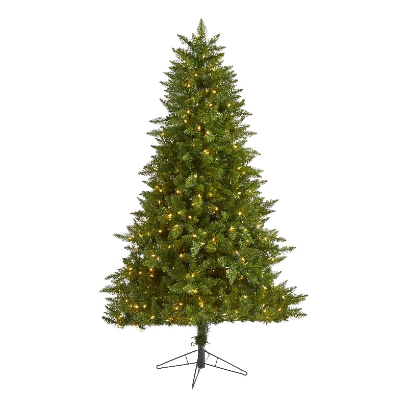 Nearly Natural 6.5ft Vermont Spruce Christmas Tree w/ 450 Warm White LED Lights
