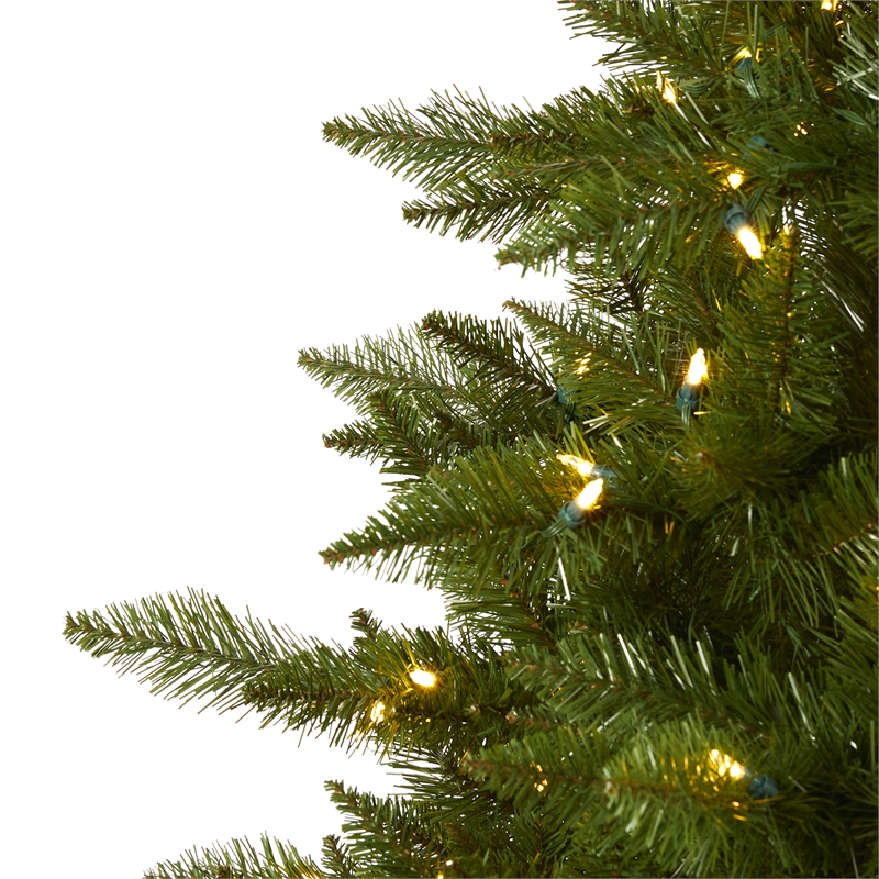 Nearly Natural 9ft Vermont Spruce Christmas Tree with 850 Warm White LED Light
