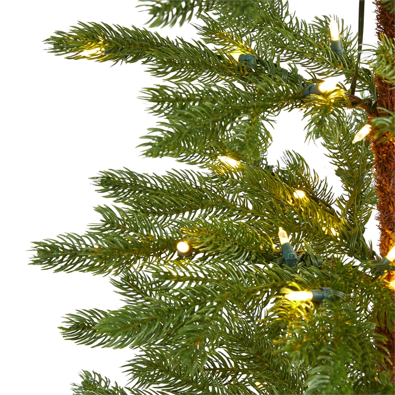 Nearly Natural 6.5ft Fairbanks Fir Christmas Tree with 250 Clear Warm LED