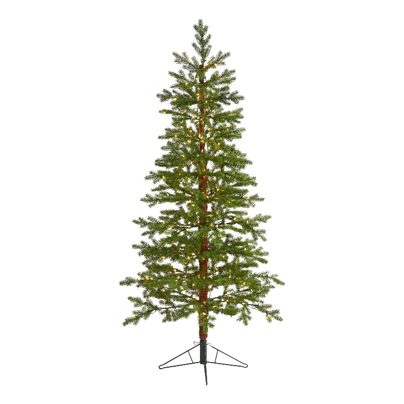 Nearly Natural 6.5ft Fairbanks Fir Christmas Tree with 250 Clear Warm LED