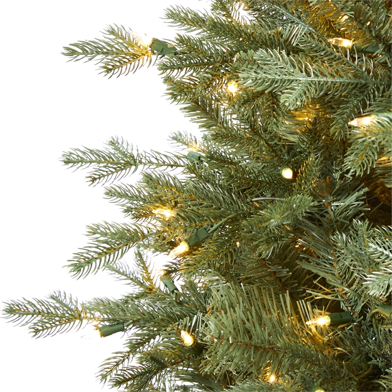 Nearly Natural 5ft New Hampshire Spruce Christmas Tree w/ 300 Warm White Lights