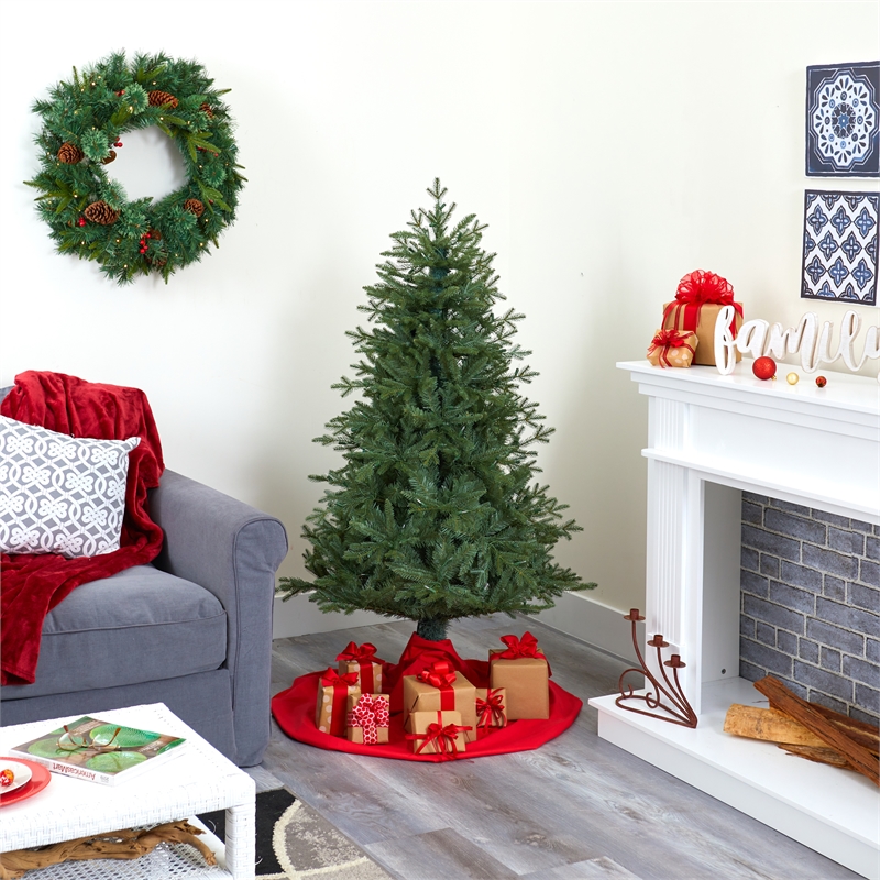 Nearly Natural 5ft New Hampshire Spruce Christmas Tree w/ 300 Warm White Lights